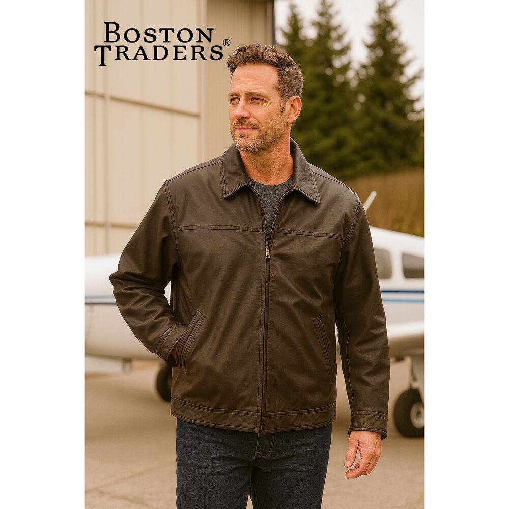 Boston Traders Genuine Leather Bomber Jacket Sz. 2XLT